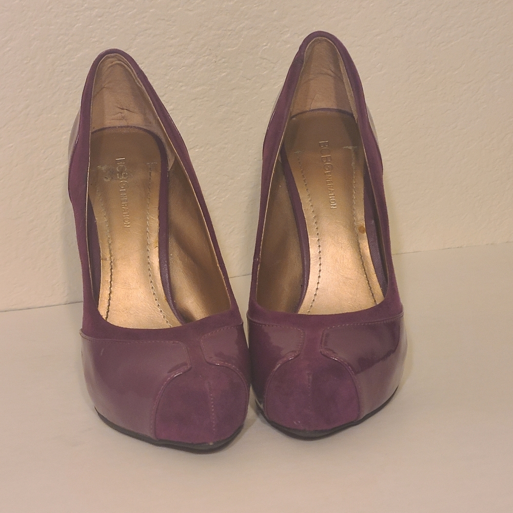 BCBGeneration Purple Heels Pumps Platforms